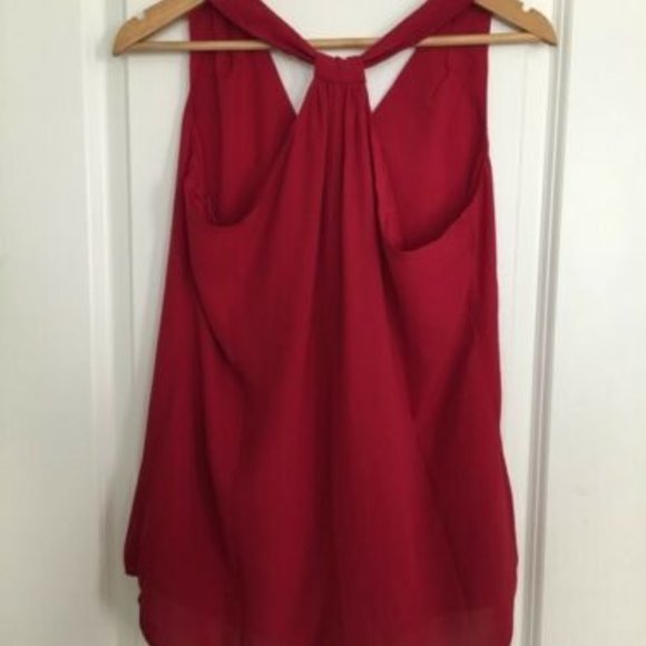 Banana Republic Red Racerback Sleeveless Top Size XS - Picture 3 of 7